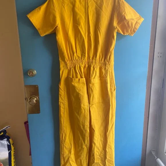 Golden Yellow Big Bud Jumpsuit M - Picture 3 of 6